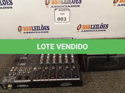 LOTE 003 - 01 MESA DE SOM MS602/VOICE LIVE TOUCH COM AVARIAS. (NO ESTADO) ATENÇÃO! FAZER A VISITAÇÃO ANTES DE ARREMATAR, NÃO SABEMOS SE FUNCIONA. LEILÃO NÃO TEM GARANTIA E NEM DEVOLUÇÃO, SUJEITO A POSSÍVEIS AVARIAS VISÍVEIS/OCULTAS E/OU AUSÊNCIA DE COMPONENTES.