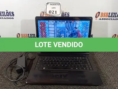 LOTE 021 - 01 NOTEBOOK I3 MARCA POSITIVO COM FONTE. (LIGANDO) (NO ESTADO) ATENÇÃO! FAZER A VISITAÇÃO ANTES DE ARREMATAR, NÃO SABEMOS SE FUNCIONA. LEILÃO NÃO TEM GARANTIA E NEM DEVOLUÇÃO, SUJEITO A POSSÍVEIS AVARIAS VISÍVEIS/OCULTAS E/OU AUSÊNCIA DE COMPONENTES.