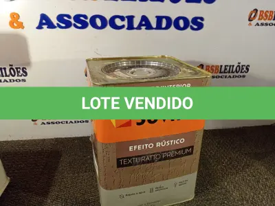 LOTE 298 - 01 LATA DE TINTA TEXTURATTO PREMIUM EFEITO RÚSTICO INTERIOR/EXTERIOR SUVINIL 25KG. (NO ESTADO) ATENÇÃO! FAZER A VISITAÇÃO ANTES DE ARREMATAR, NÃO SABEMOS SE FUNCIONA. LEILÃO NÃO TEM GARANTIA E NEM DEVOLUÇÃO, SUJEITO A POSSÍVEIS AVARIAS VISÍVEIS/OCULTAS E/OU AUSÊNCIA DE COMPONENTES.