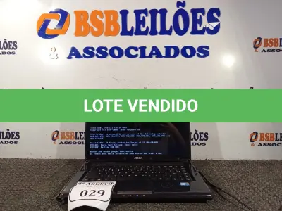 LOTE 029 - 01 NOTEBOOK MSI CORE I5 COM FONTE. (NO ESTADO) ATENÇÃO! FAZER A VISITAÇÃO ANTES DE ARREMATAR, NÃO SABEMOS SE FUNCIONA. LEILÃO NÃO TEM GARANTIA E NEM DEVOLUÇÃO, SUJEITO A POSSÍVEIS AVARIAS VISÍVEIS/OCULTAS E/OU AUSÊNCIA DE COMPONENTES.