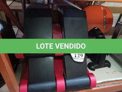LOTE 129 - 04 APARELHOS PARA GINASTICA. (NO ESTADO) ATENÇÃO! FAZER A VISITAÇÃO ANTES DE ARREMATAR, NÃO SABEMOS SE FUNCIONA. LEILÃO NÃO TEM GARANTIA E NEM DEVOLUÇÃO, SUJEITO A POSSÍVEIS AVARIAS VISÍVEIS/OCULTAS E/OU AUSÊNCIA DE COMPONENTES.