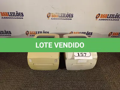 LOTE 157 - 02 IMPRESSORAS DE ETIQUETAS MARCA ZEBRA MOD:TLP 2844 (NO ESTADO) ATENÇÃO! FAZER A VISITAÇÃO ANTES DE ARREMATAR, NÃO SABEMOS SE FUNCIONA. LEILÃO NÃO TEM GARANTIA E NEM DEVOLUÇÃO, SUJEITO A POSSÍVEIS AVARIAS VISÍVEIS/OCULTAS E/OU AUSÊNCIA DE COMPONENTES.