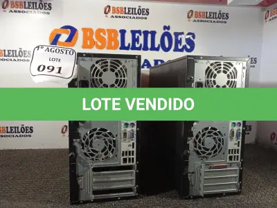 LOTE 091 - 02 CPUS DDR3 COM MEMÓRIA MARCA HP. (NO ESTADO) ATENÇÃO! FAZER A VISITAÇÃO ANTES DE ARREMATAR, NÃO SABEMOS SE FUNCIONA. LEILÃO NÃO TEM GARANTIA E NEM DEVOLUÇÃO, SUJEITO A POSSÍVEIS AVARIAS VISÍVEIS/OCULTAS E/OU AUSÊNCIA DE COMPONENTES.