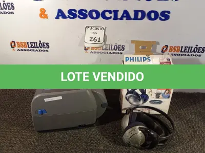 LOTE 261 - 01 IMPRESSORA TÉRMICA PC43T E 01 WIRELESS TRANSMISSION. (NO ESTADO) ATENÇÃO! FAZER A VISITAÇÃO ANTES DE ARREMATAR, NÃO SABEMOS SE FUNCIONA. LEILÃO NÃO TEM GARANTIA E NEM DEVOLUÇÃO, SUJEITO A POSSÍVEIS AVARIAS VISÍVEIS/OCULTAS E/OU AUSÊNCIA DE COMPONENTES.