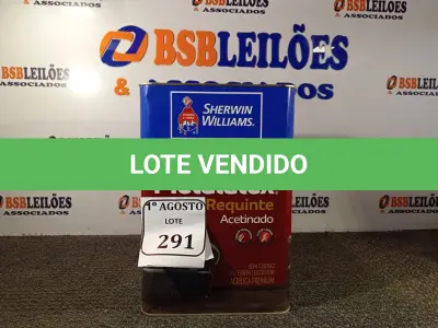 LOTE 291 - 01 LATA DE TINTA REQUINTE ACETINADO BRANCO GELO ACRÍLICA PREMIUM METALATEX SEM CHEIRO. (NO ESTADO) ATENÇÃO! FAZER A VISITAÇÃO ANTES DE ARREMATAR, NÃO SABEMOS SE FUNCIONA. LEILÃO NÃO TEM GARANTIA E NEM DEVOLUÇÃO, SUJEITO A POSSÍVEIS AVARIAS VISÍVEIS/OCULTAS E/OU AUSÊNCIA DE COMPONENTES.