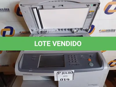 LOTE 019 - 01 IMPRESSORA SAMSUNG 6555 NX. (NO ESTADO) ATENÇÃO! FAZER A VISITAÇÃO ANTES DE ARREMATAR, NÃO SABEMOS SE FUNCIONA. LEILÃO NÃO TEM GARANTIA E NEM DEVOLUÇÃO, SUJEITO A POSSÍVEIS AVARIAS VISÍVEIS/OCULTAS E/OU AUSÊNCIA DE COMPONENTES.
