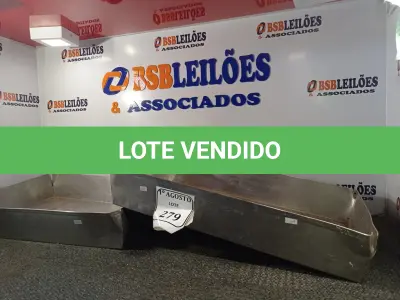 LOTE 279 - 02 BANDEJAS DE INOX. (NO ESTADO) ATENÇÃO! FAZER A VISITAÇÃO ANTES DE ARREMATAR, NÃO SABEMOS SE FUNCIONA. LEILÃO NÃO TEM GARANTIA E NEM DEVOLUÇÃO, SUJEITO A POSSÍVEIS AVARIAS VISÍVEIS/OCULTAS E/OU AUSÊNCIA DE COMPONENTES.