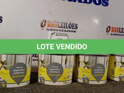LOTE 287 - 04 BALDINHOS DE REJUNTE SUPERFINO PREMIUM QUARTZOLIT COM 2KG CADA. (NO ESTADO) ATENÇÃO! FAZER A VISITAÇÃO ANTES DE ARREMATAR, NÃO SABEMOS SE FUNCIONA. LEILÃO NÃO TEM GARANTIA E NEM DEVOLUÇÃO, SUJEITO A POSSÍVEIS AVARIAS VISÍVEIS/OCULTAS E/OU AUSÊNCIA DE COMPONENTES.