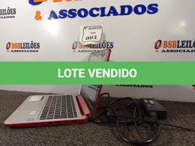 LOTE 083 - 01 NOTEBOOK MARCA HP COM FONTE. (NO ESTADO) ATENÇÃO! FAZER A VISITAÇÃO ANTES DE ARREMATAR, NÃO SABEMOS SE FUNCIONA. LEILÃO NÃO TEM GARANTIA E NEM DEVOLUÇÃO, SUJEITO A POSSÍVEIS AVARIAS VISÍVEIS/OCULTAS E/OU AUSÊNCIA DE COMPONENTES.