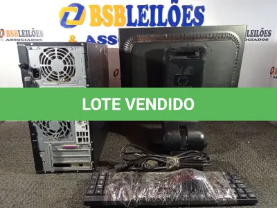 LOTE 106 - 01 CPU HP DDR3 COM MONITOR 19” (NO ESTADO) ATENÇÃO! FAZER A VISITAÇÃO ANTES DE ARREMATAR, NÃO SABEMOS SE FUNCIONA. LEILÃO NÃO TEM GARANTIA E NEM DEVOLUÇÃO, SUJEITO A POSSÍVEIS AVARIAS VISÍVEIS/OCULTAS E/OU AUSÊNCIA DE COMPONENTES.