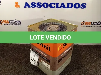 LOTE 126 - 01 LATA DE TINTA TEXTURATTO PREMIUM EFEITO RÚSTICO INTERIOR/EXTERIOR SUVINIL 25KG. (NO ESTADO) ATENÇÃO! FAZER A VISITAÇÃO ANTES DE ARREMATAR, NÃO SABEMOS SE FUNCIONA. LEILÃO NÃO TEM GARANTIA E NEM DEVOLUÇÃO, SUJEITO A POSSÍVEIS AVARIAS VISÍVEIS/OCULTAS E/OU AUSÊNCIA DE COMPONENTES.