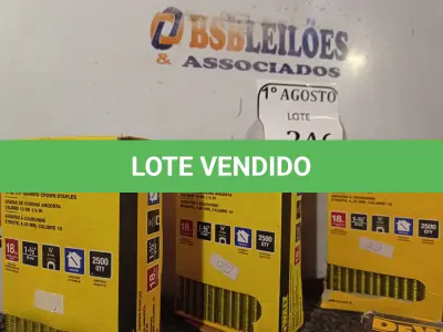 LOTE 246 - 04 CAIXAS DE GRAMPOS 18GA ¼’’ DEWALT. (NO ESTADO) ATENÇÃO! FAZER A VISITAÇÃO ANTES DE ARREMATAR, NÃO SABEMOS SE FUNCIONA. LEILÃO NÃO TEM GARANTIA E NEM DEVOLUÇÃO, SUJEITO A POSSÍVEIS AVARIAS VISÍVEIS/OCULTAS E/OU AUSÊNCIA DE COMPONENTES.