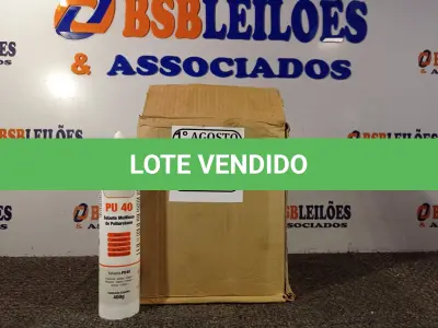 LOTE 307 - 12 SELANTES MULTIUSO DE POLIURETANO PU 40 CONTENDO 400MG CADA. (NO ESTADO) ATENÇÃO! FAZER A VISITAÇÃO ANTES DE ARREMATAR, NÃO SABEMOS SE FUNCIONA. LEILÃO NÃO TEM GARANTIA E NEM DEVOLUÇÃO, SUJEITO A POSSÍVEIS AVARIAS VISÍVEIS/OCULTAS E/OU AUSÊNCIA DE COMPONENTES.