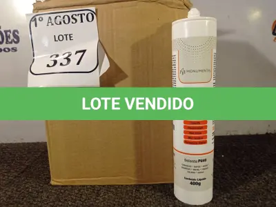 LOTE 337 - 12 SELANTES MULTIUSO DE POLIURETANO PU 40 CONTENDO 400MG CADA. (NO ESTADO) ATENÇÃO! FAZER A VISITAÇÃO ANTES DE ARREMATAR, NÃO SABEMOS SE FUNCIONA. LEILÃO NÃO TEM GARANTIA E NEM DEVOLUÇÃO, SUJEITO A POSSÍVEIS AVARIAS VISÍVEIS/OCULTAS E/OU AUSÊNCIA DE COMPONENTES.