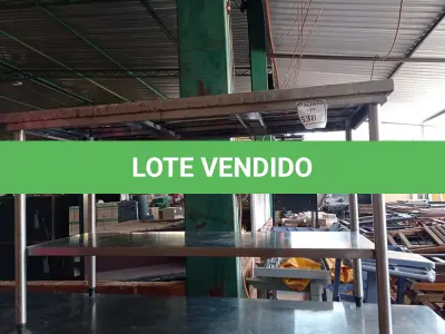 LOTE 538 - 01 BANCADA EM INOX. (NO ESTADO) ATENÇÃO! FAZER A VISITAÇÃO ANTES DE ARREMATAR, NÃO SABEMOS SE FUNCIONA. LEILÃO NÃO TEM GARANTIA E NEM DEVOLUÇÃO, SUJEITO A POSSÍVEIS AVARIAS VISÍVEIS/OCULTAS E/OU AUSÊNCIA DE COMPONENTES.