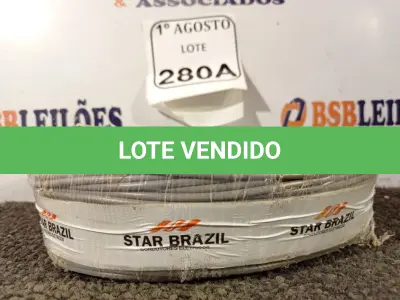LOTE 280 - 01 ROLO DE CABO FLEXÍVEL 450/750VOLTS 1X2,50MM NA COR CINZA. (NO ESTADO) ATENÇÃO! FAZER A VISITAÇÃO ANTES DE ARREMATAR, NÃO SABEMOS SE FUNCIONA. LEILÃO NÃO TEM GARANTIA E NEM DEVOLUÇÃO, SUJEITO A POSSÍVEIS AVARIAS VISÍVEIS/OCULTAS E/OU AUSÊNCIA DE COMPONENTES.