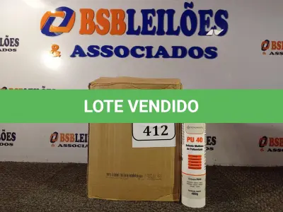 LOTE 412 - 12 SELANTES MULTIUSO DE POLIURETANO PU 40 CONTENDO 400MG CADA. (NO ESTADO) ATENÇÃO! FAZER A VISITAÇÃO ANTES DE ARREMATAR, NÃO SABEMOS SE FUNCIONA. LEILÃO NÃO TEM GARANTIA E NEM DEVOLUÇÃO, SUJEITO A POSSÍVEIS AVARIAS VISÍVEIS/OCULTAS E/OU AUSÊNCIA DE COMPONENTES.