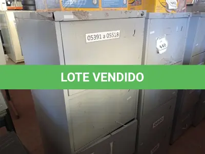 LOTE 440 - 02 ARQUIVOS DE AÇO COM 04 GAVETAS. (NO ESTADO) ATENÇÃO! FAZER A VISITAÇÃO ANTES DE ARREMATAR, NÃO SABEMOS SE FUNCIONA. LEILÃO NÃO TEM GARANTIA E NEM DEVOLUÇÃO, SUJEITO A POSSÍVEIS AVARIAS VISÍVEIS/OCULTAS E/OU AUSÊNCIA DE COMPONENTES.