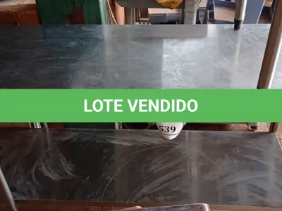 LOTE 539 - 01 BANCADA EM INOX. (NO ESTADO) ATENÇÃO! FAZER A VISITAÇÃO ANTES DE ARREMATAR, NÃO SABEMOS SE FUNCIONA. LEILÃO NÃO TEM GARANTIA E NEM DEVOLUÇÃO, SUJEITO A POSSÍVEIS AVARIAS VISÍVEIS/OCULTAS E/OU AUSÊNCIA DE COMPONENTES.