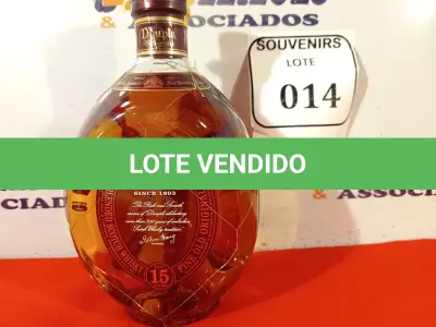 LOTE 014 - 01 GARRAFA DE WHISKY DIMPLE 15 ANOS 1LITRO. LACRADO. (NO ESTADO EM QUE SE ENCONTRA) ATENÇÃO! FAZER A VISITAÇÃO ANTES DE ARREMATAR, NÃO SABEMOS SE FUNCIONA. LEILÃO NÃO TEM GARANTIA E NEM DEVOLUÇÃO, SUJEITO A POSSÍVEIS AVARIAS VISÍVEIS/OCULTAS E/OU AUSÊNCIA DE COMPONENTES.  