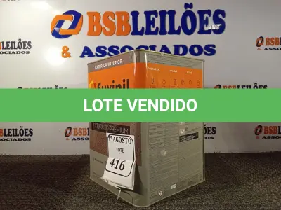 LOTE 416 - 01 LATA DE TINTA TEXTURATTO PREMIUM EFEITO RÚSTICO INTERIOR/EXTERIOR SUVINIL 25KG. (NO ESTADO) ATENÇÃO! FAZER A VISITAÇÃO ANTES DE ARREMATAR, NÃO SABEMOS SE FUNCIONA. LEILÃO NÃO TEM GARANTIA E NEM DEVOLUÇÃO, SUJEITO A POSSÍVEIS AVARIAS VISÍVEIS/OCULTAS E/OU AUSÊNCIA DE COMPONENTES.