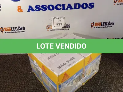 LOTE 417 - 04 CAIXA SIKA TOP 100 REVESTIMENTO IMPERMEABILIZANTE SEMI-FLEXIVEL 4KG. (NO ESTADO) ATENÇÃO! FAZER A VISITAÇÃO ANTES DE ARREMATAR, NÃO SABEMOS SE FUNCIONA. LEILÃO NÃO TEM GARANTIA E NEM DEVOLUÇÃO, SUJEITO A POSSÍVEIS AVARIAS VISÍVEIS/OCULTAS E/OU AUSÊNCIA DE COMPONENTES.