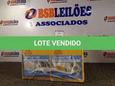LOTE 413 - 04 CAIXA SIKA TOP 100 REVESTIMENTO IMPERMEABILIZANTE SEMI-FLEXIVEL 4KG. (NO ESTADO) ATENÇÃO! FAZER A VISITAÇÃO ANTES DE ARREMATAR, NÃO SABEMOS SE FUNCIONA. LEILÃO NÃO TEM GARANTIA E NEM DEVOLUÇÃO, SUJEITO A POSSÍVEIS AVARIAS VISÍVEIS/OCULTAS E/OU AUSÊNCIA DE COMPONENTES.