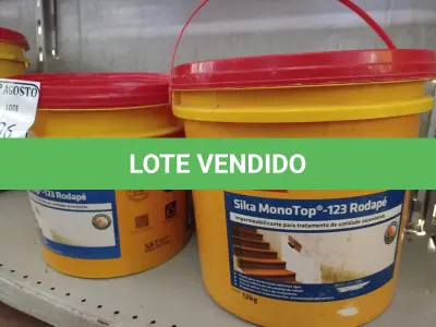 LOTE 496 - 02 BALDES DE SIKA MONOTOP-123 RODAPÉ IMPERMEABILIZANTE PARA TRATAMENTO DE UMIDADE ASCENDENTE 12KG. (NO ESTADO) ATENÇÃO! FAZER A VISITAÇÃO ANTES DE ARREMATAR, NÃO SABEMOS SE FUNCIONA. LEILÃO NÃO TEM GARANTIA E NEM DEVOLUÇÃO, SUJEITO A POSSÍVEIS AVARIAS VISÍVEIS/OCULTAS E/OU AUSÊNCIA DE COMPONENTES.