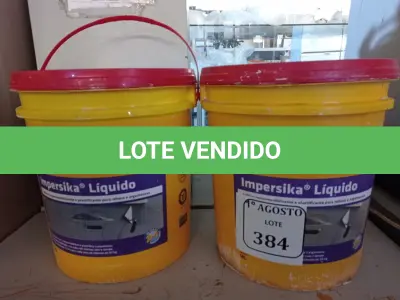 LOTE 384 - 02 BALDES IMPERSIKA LÍQUIDO. (NO ESTADO) ATENÇÃO! FAZER A VISITAÇÃO ANTES DE ARREMATAR, NÃO SABEMOS SE FUNCIONA. LEILÃO NÃO TEM GARANTIA E NEM DEVOLUÇÃO, SUJEITO A POSSÍVEIS AVARIAS VISÍVEIS/OCULTAS E/OU AUSÊNCIA DE COMPONENTES.