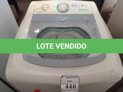 LOTE 448 - 01 MÁQUINA DE LAVAR ROUPAS CÔNSUL 10KG 220VOLTS. (NO ESTADO) ATENÇÃO! FAZER A VISITAÇÃO ANTES DE ARREMATAR, NÃO SABEMOS SE FUNCIONA. LEILÃO NÃO TEM GARANTIA E NEM DEVOLUÇÃO, SUJEITO A POSSÍVEIS AVARIAS VISÍVEIS/OCULTAS E/OU AUSÊNCIA DE COMPONENTES.