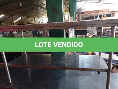 LOTE 538 - 01 BANCADA EM INOX. (NO ESTADO) ATENÇÃO! FAZER A VISITAÇÃO ANTES DE ARREMATAR, NÃO SABEMOS SE FUNCIONA. LEILÃO NÃO TEM GARANTIA E NEM DEVOLUÇÃO, SUJEITO A POSSÍVEIS AVARIAS VISÍVEIS/OCULTAS E/OU AUSÊNCIA DE COMPONENTES.