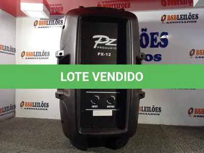 LOTE 314 - 01 CAIXA DE SOM PZ PRO PASSIVE PROAUDIO PX-12. (NOVO)(NO ESTADO) ATENÇÃO! FAZER A VISITAÇÃO ANTES DE ARREMATAR, NÃO SABEMOS SE FUNCIONA. LEILÃO NÃO TEM GARANTIA E NEM DEVOLUÇÃO, SUJEITO A POSSÍVEIS AVARIAS VISÍVEIS/OCULTAS E/OU AUSÊNCIA DE COMPONENTES.