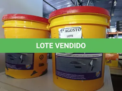 LOTE 454 - 02 BALDES IMPERSIKA LÍQUIDO. (NO ESTADO) ATENÇÃO! FAZER A VISITAÇÃO ANTES DE ARREMATAR, NÃO SABEMOS SE FUNCIONA. LEILÃO NÃO TEM GARANTIA E NEM DEVOLUÇÃO, SUJEITO A POSSÍVEIS AVARIAS VISÍVEIS/OCULTAS E/OU AUSÊNCIA DE COMPONENTES.