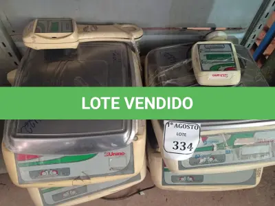 LOTE 334 - 04 BALANÇAS DIGITAIS URANO. (NO ESTADO) ATENÇÃO! FAZER A VISITAÇÃO ANTES DE ARREMATAR, NÃO SABEMOS SE FUNCIONA. LEILÃO NÃO TEM GARANTIA E NEM DEVOLUÇÃO, SUJEITO A POSSÍVEIS AVARIAS VISÍVEIS/OCULTAS E/OU AUSÊNCIA DE COMPONENTES.