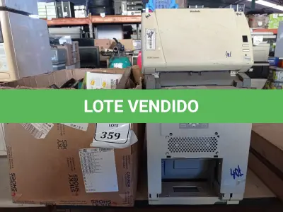 LOTE 359 - 01 IMPRESSORA DE CARTÃO, MODELO:UP-DR150 MARCA SONY, 01 SCANNER MARCA KODAK E01 CAIXAS COM VÁRIOS APARELHOS TELEFÔNICO FIXO (NO ESTADO) ATENÇÃO! FAZER A VISITAÇÃO ANTES DE ARREMATAR, NÃO SABEMOS SE FUNCIONA. LEILÃO NÃO TEM GARANTIA E NEM DEVOLUÇÃO, SUJEITO A POSSÍVEIS AVARIAS VISÍVEIS/OCULTAS E/OU AUSÊNCIA DE COMPONENTES.