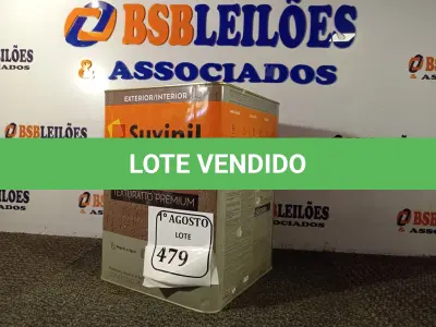 LOTE 479 - 01 LATA DE TINTA TEXTURATTO PREMIUM EFEITO RÚSTICO INTERIOR/EXTERIOR SUVINIL 25KG. (NO ESTADO) ATENÇÃO! FAZER A VISITAÇÃO ANTES DE ARREMATAR, NÃO SABEMOS SE FUNCIONA. LEILÃO NÃO TEM GARANTIA E NEM DEVOLUÇÃO, SUJEITO A POSSÍVEIS AVARIAS VISÍVEIS/OCULTAS E/OU AUSÊNCIA DE COMPONENTES.
