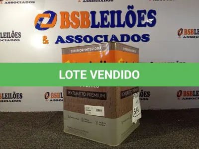 LOTE 514 - 01 LATA DE TINTA TEXTURATTO PREMIUM EFEITO RÚSTICO INTERIOR/EXTERIOR SUVINIL 25KG. (NO ESTADO) ATENÇÃO! FAZER A VISITAÇÃO ANTES DE ARREMATAR, NÃO SABEMOS SE FUNCIONA. LEILÃO NÃO TEM GARANTIA E NEM DEVOLUÇÃO, SUJEITO A POSSÍVEIS AVARIAS VISÍVEIS/OCULTAS E/OU AUSÊNCIA DE COMPONENTES.