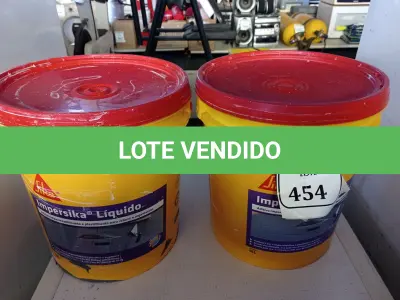 LOTE 454 - 02 BALDES IMPERSIKA LÍQUIDO. (NO ESTADO) ATENÇÃO! FAZER A VISITAÇÃO ANTES DE ARREMATAR, NÃO SABEMOS SE FUNCIONA. LEILÃO NÃO TEM GARANTIA E NEM DEVOLUÇÃO, SUJEITO A POSSÍVEIS AVARIAS VISÍVEIS/OCULTAS E/OU AUSÊNCIA DE COMPONENTES.