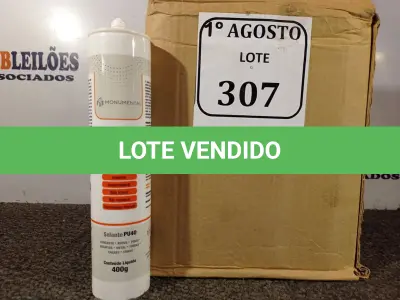 LOTE 307 - 12 SELANTES MULTIUSO DE POLIURETANO PU 40 CONTENDO 400MG CADA. (NO ESTADO) ATENÇÃO! FAZER A VISITAÇÃO ANTES DE ARREMATAR, NÃO SABEMOS SE FUNCIONA. LEILÃO NÃO TEM GARANTIA E NEM DEVOLUÇÃO, SUJEITO A POSSÍVEIS AVARIAS VISÍVEIS/OCULTAS E/OU AUSÊNCIA DE COMPONENTES.