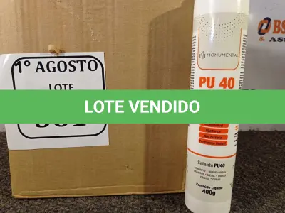 LOTE 381 - 12 SELANTES MULTIUSO DE POLIURETANO PU 40 CONTENDO 400MG CADA. (NO ESTADO) ATENÇÃO! FAZER A VISITAÇÃO ANTES DE ARREMATAR, NÃO SABEMOS SE FUNCIONA. LEILÃO NÃO TEM GARANTIA E NEM DEVOLUÇÃO, SUJEITO A POSSÍVEIS AVARIAS VISÍVEIS/OCULTAS E/OU AUSÊNCIA DE COMPONENTES.