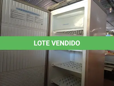 LOTE 447 - 01 FREEZER VERTICAL ELECTROLUX (NO ESTADO) ATENÇÃO! FAZER A VISITAÇÃO ANTES DE ARREMATAR, NÃO SABEMOS SE FUNCIONA. LEILÃO NÃO TEM GARANTIA E NEM DEVOLUÇÃO, SUJEITO A POSSÍVEIS AVARIAS VISÍVEIS/OCULTAS E/OU AUSÊNCIA DE COMPONENTES.