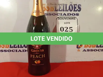 LOTE 025 - 01 GARRAFA DE ESPUMANTE GANCIA PEACH 750ML. LACRADO. (NO ESTADO EM QUE SE ENCONTRA) ATENÇÃO! FAZER A VISITAÇÃO ANTES DE ARREMATAR, NÃO SABEMOS SE FUNCIONA. LEILÃO NÃO TEM GARANTIA E NEM DEVOLUÇÃO, SUJEITO A POSSÍVEIS AVARIAS VISÍVEIS/OCULTAS E/OU AUSÊNCIA DE COMPONENTES.