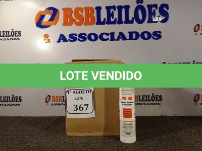 LOTE 367 - 12 SELANTES MULTIUSO DE POLIURETANO PU 40 CONTENDO 400MG CADA. (NO ESTADO) ATENÇÃO! FAZER A VISITAÇÃO ANTES DE ARREMATAR, NÃO SABEMOS SE FUNCIONA. LEILÃO NÃO TEM GARANTIA E NEM DEVOLUÇÃO, SUJEITO A POSSÍVEIS AVARIAS VISÍVEIS/OCULTAS E/OU AUSÊNCIA DE COMPONENTES.