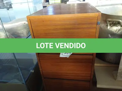 LOTE 369 - 01 ARQUIVO EM MADEIRA 04 GAVETAS PARA PASTA SUSPENSA. (NO ESTADO) ATENÇÃO! FAZER A VISITAÇÃO ANTES DE ARREMATAR, NÃO SABEMOS SE FUNCIONA. LEILÃO NÃO TEM GARANTIA E NEM DEVOLUÇÃO, SUJEITO A POSSÍVEIS AVARIAS VISÍVEIS/OCULTAS E/OU AUSÊNCIA DE COMPONENTES.