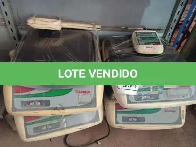 LOTE 334 - 04 BALANÇAS DIGITAIS URANO. (NO ESTADO) ATENÇÃO! FAZER A VISITAÇÃO ANTES DE ARREMATAR, NÃO SABEMOS SE FUNCIONA. LEILÃO NÃO TEM GARANTIA E NEM DEVOLUÇÃO, SUJEITO A POSSÍVEIS AVARIAS VISÍVEIS/OCULTAS E/OU AUSÊNCIA DE COMPONENTES.