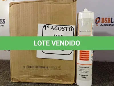 LOTE 426 - 12 SELANTES MULTIUSO DE POLIURETANO PU 40 CONTENDO 400MG CADA. (NO ESTADO) ATENÇÃO! FAZER A VISITAÇÃO ANTES DE ARREMATAR, NÃO SABEMOS SE FUNCIONA. LEILÃO NÃO TEM GARANTIA E NEM DEVOLUÇÃO, SUJEITO A POSSÍVEIS AVARIAS VISÍVEIS/OCULTAS E/OU AUSÊNCIA DE COMPONENTES.