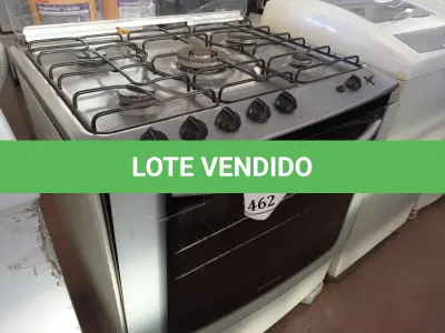 LOTE 462 - 01 FOGÃO ELECTROLUX 05 BOCAS.  (NO ESTADO) ATENÇÃO! FAZER A VISITAÇÃO ANTES DE ARREMATAR, NÃO SABEMOS SE FUNCIONA. LEILÃO NÃO TEM GARANTIA E NEM DEVOLUÇÃO, SUJEITO A POSSÍVEIS AVARIAS VISÍVEIS/OCULTAS E/OU AUSÊNCIA DE COMPONENTES.