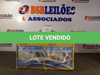 LOTE 417 - 04 CAIXA SIKA TOP 100 REVESTIMENTO IMPERMEABILIZANTE SEMI-FLEXIVEL 4KG. (NO ESTADO) ATENÇÃO! FAZER A VISITAÇÃO ANTES DE ARREMATAR, NÃO SABEMOS SE FUNCIONA. LEILÃO NÃO TEM GARANTIA E NEM DEVOLUÇÃO, SUJEITO A POSSÍVEIS AVARIAS VISÍVEIS/OCULTAS E/OU AUSÊNCIA DE COMPONENTES.