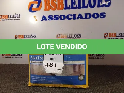 LOTE 481 - 01 CAIXA SIKA TOP 100 REVESTIMENTO IMPERMEABILIZANTE SEMI-FLEXIVEL 18KG. (NO ESTADO) ATENÇÃO! FAZER A VISITAÇÃO ANTES DE ARREMATAR, NÃO SABEMOS SE FUNCIONA. LEILÃO NÃO TEM GARANTIA E NEM DEVOLUÇÃO, SUJEITO A POSSÍVEIS AVARIAS VISÍVEIS/OCULTAS E/OU AUSÊNCIA DE COMPONENTES.