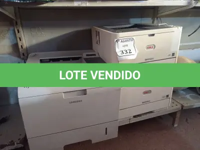 LOTE 332 - 02 IMPRESSORAS OKI E 01 IMPRESSORA SANSUNG. (NO ESTADO) ATENÇÃO! FAZER A VISITAÇÃO ANTES DE ARREMATAR, NÃO SABEMOS SE FUNCIONA. LEILÃO NÃO TEM GARANTIA E NEM DEVOLUÇÃO, SUJEITO A POSSÍVEIS AVARIAS VISÍVEIS/OCULTAS E/OU AUSÊNCIA DE COMPONENTES.